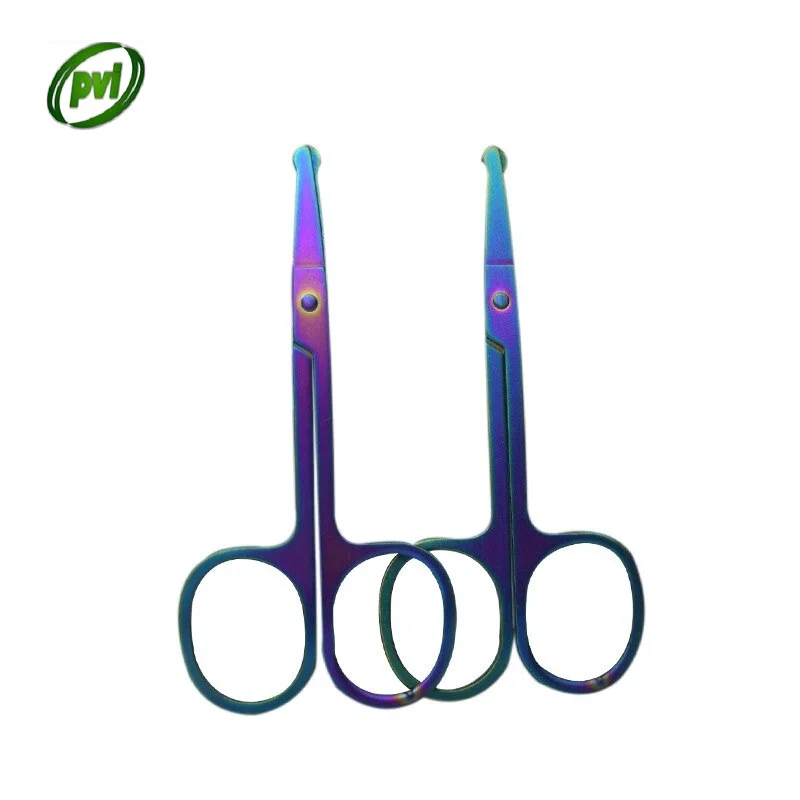 1pc Nose Scissors Beauty Products Makeup Tool Hair Remover Nail Cuticle Round Tip Scissors Safe Health Nose Hair Scissors