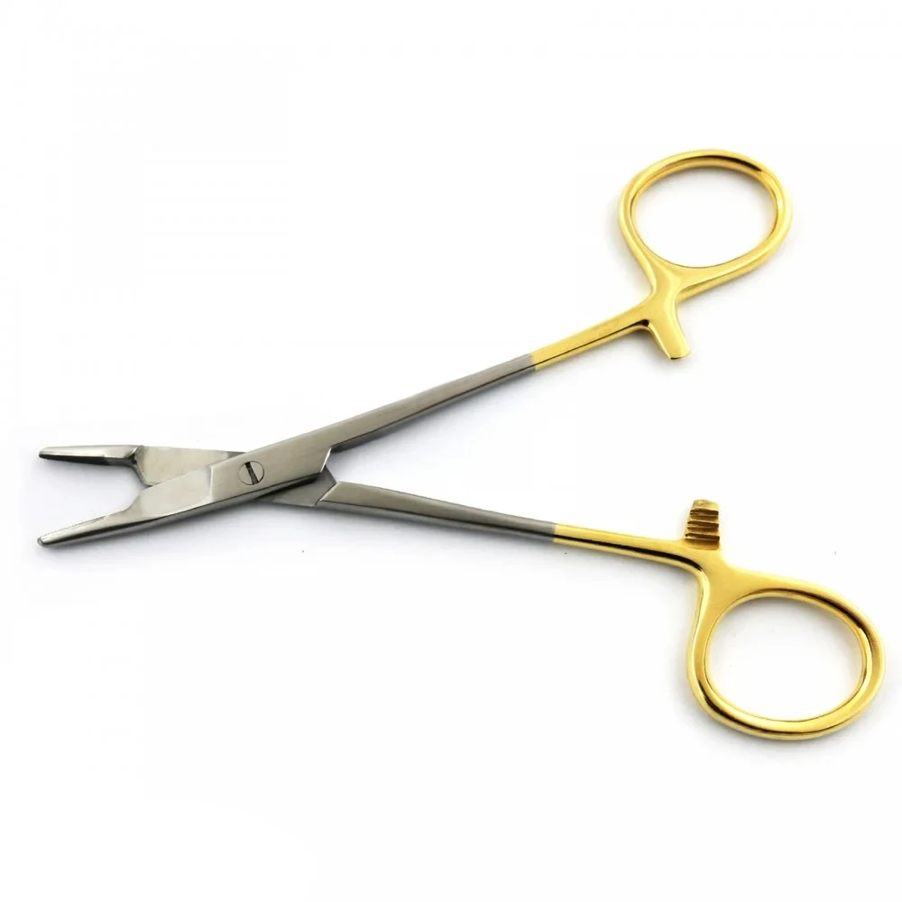 Olsen Hegar Needle Holder With Scissors Veterinary Surgical with Tungsten Carbide