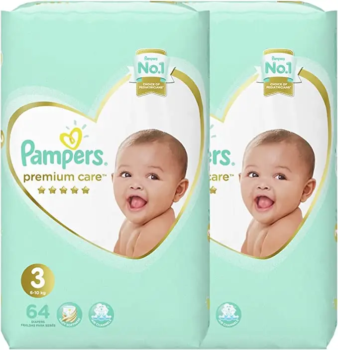 Export Pampers Premium Care Size (4) Large 8-14 Kg/9-14 kg 23 Diapers
