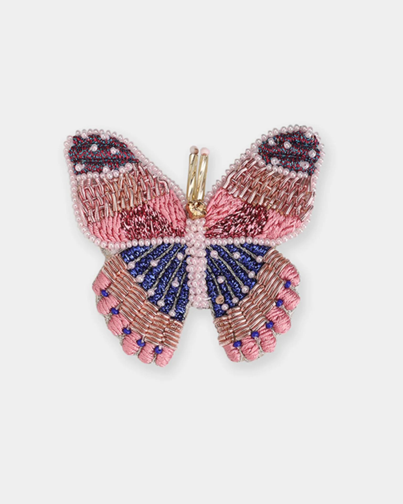 Handmade Butterfly-Design Beaded Brooches Custom Seed Bead Embroidery Broches for Weddings Bee-Shaped Pattern