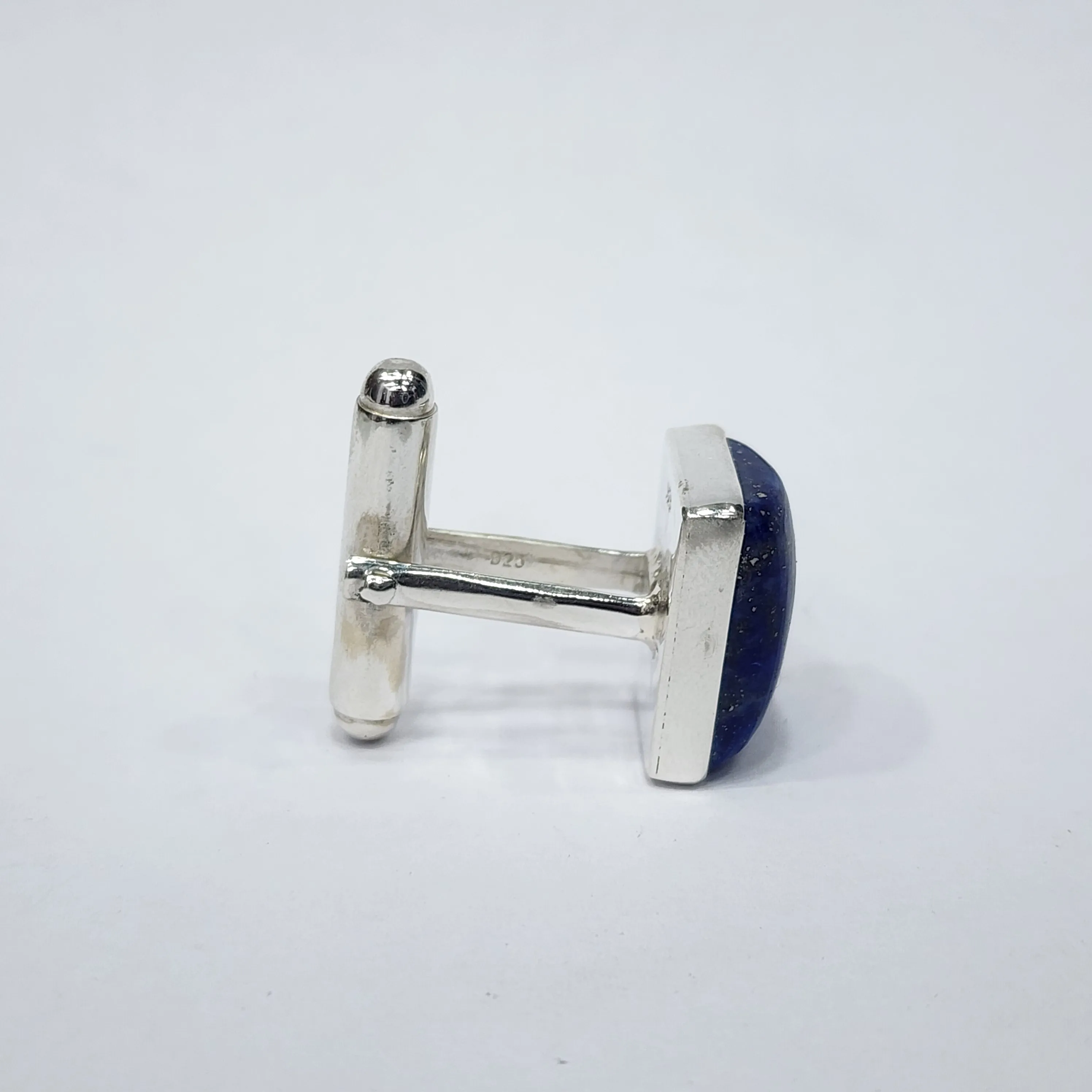 925 Sterling Silver AA Quality Natural Stylish Lapis Lazuli Gemstone Designer Handmade Cuff-links For Both Men And Woman