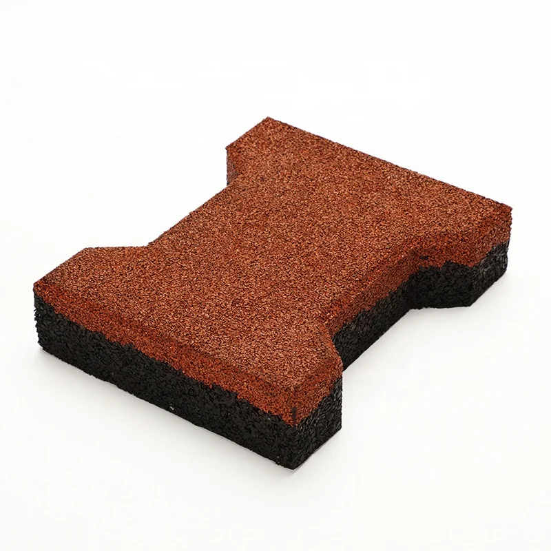 Shock Absorption Anti-Slip Children Playground Floor Outdoor Driveway Rubber Paver Rubber Tile