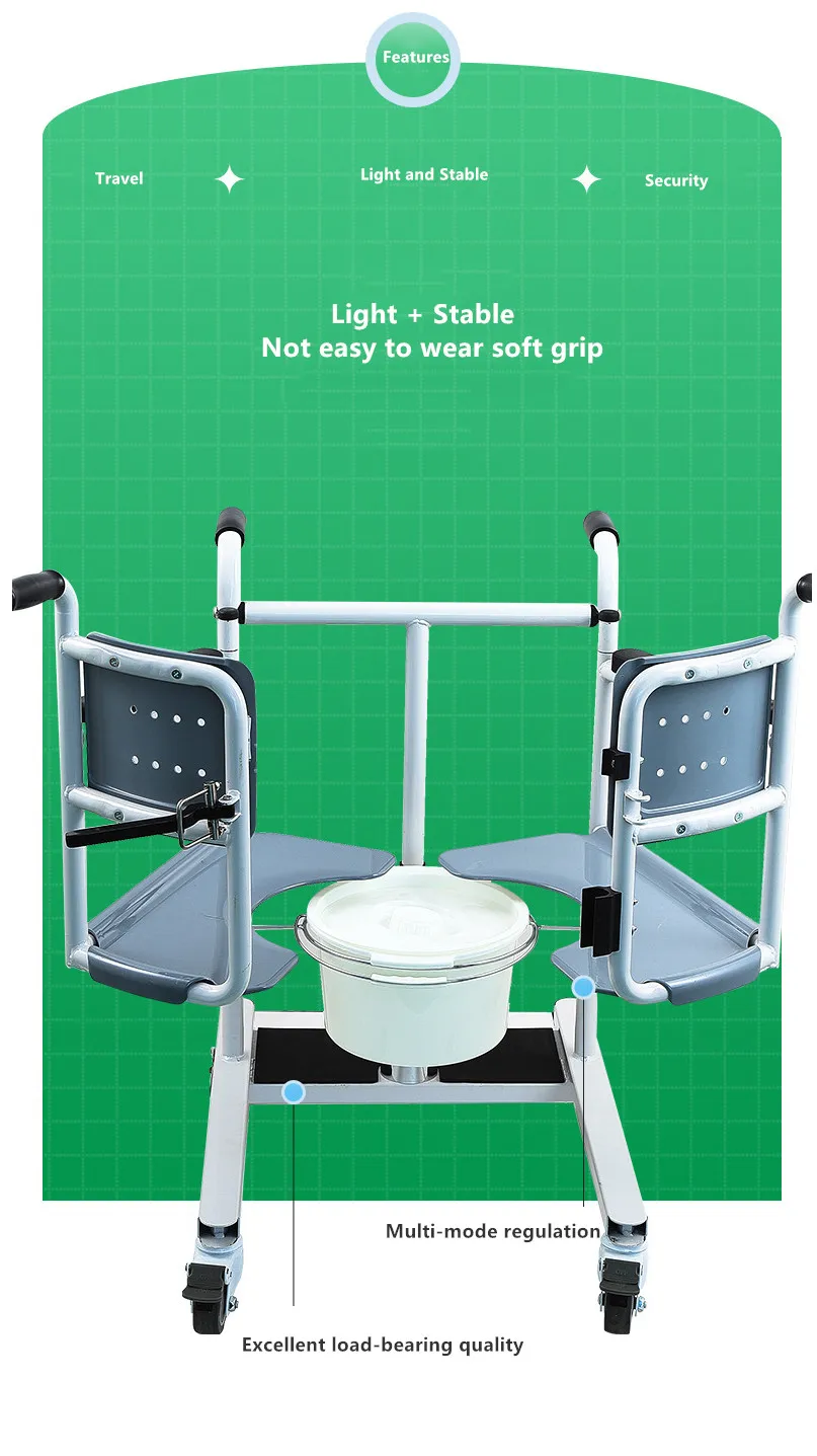 hot sale new Home patient transfer lift bathroom shower wheelchair with toilet lift aid for elderly people to transfer