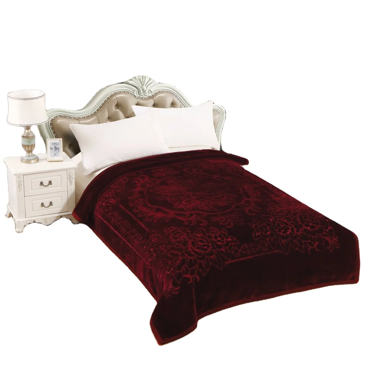 Оптовая продажа, однотонное Двухслойное одеяло