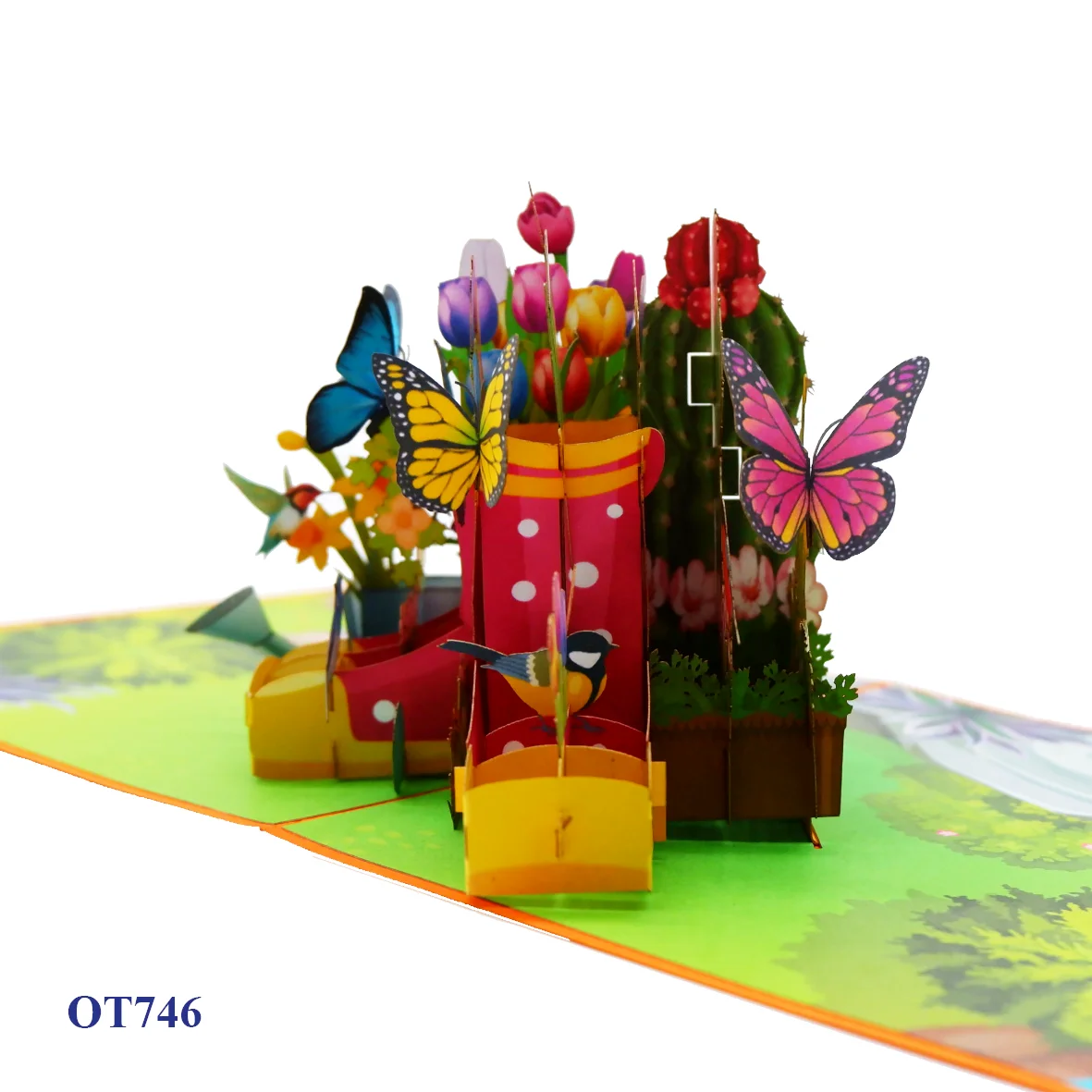 Novelty Elegant Flower Happy Mothers Day Card Custom Print Paper Handmade Folded 3D Pop Up Greeting Cards Made In Vietnam