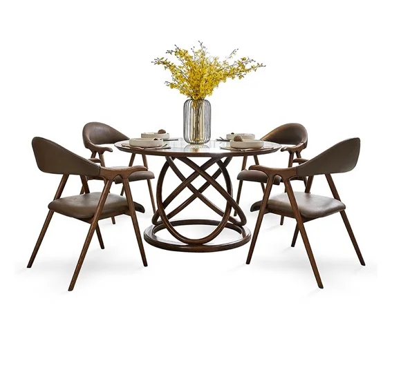 Wooden Dining Table Set Round Dining Table Chair Set Manufacturer