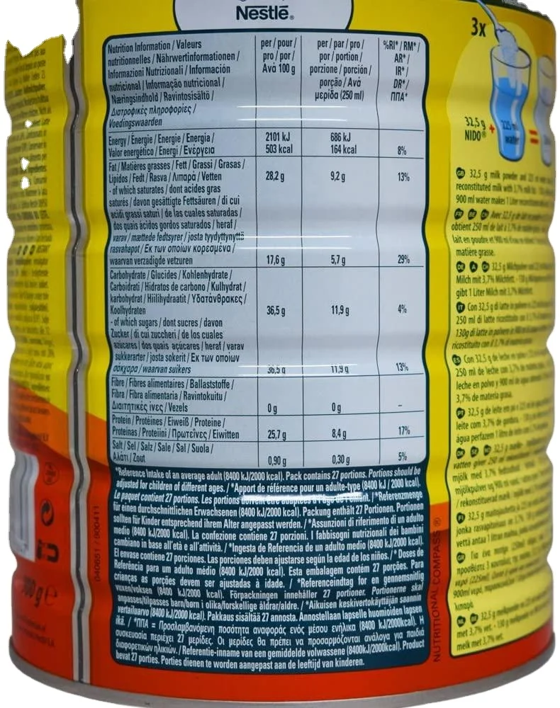 Best Premium Nestle Nido Instant Full Cream Milk Powder 400g for sale in bulk at affordable wholesale prices