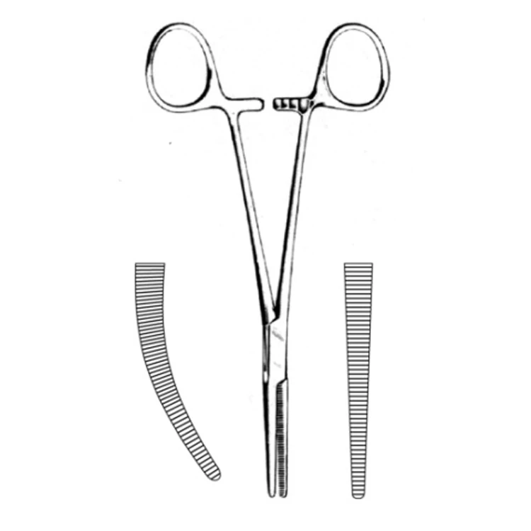 Hemostat Mosquito Forceps, Curved Straight Teeth Stainless Steel Micro Surgery Artery Forceps