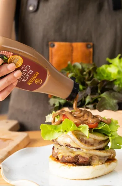 Black Garlic Mayonnaise 7.04 Oz Squeeze Bottle Gluten Free Egg Free Vegan Non-FMOs