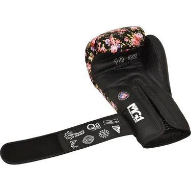 RDX FL5 Floral Boxing Gloves For Women - Ladies 8oz 10oz 12oz Black Punching Gloves For Training And Sparring  in Multiple Sizes