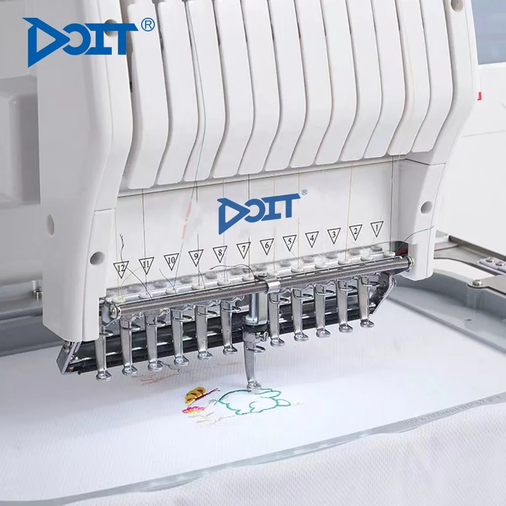 DT-MINI1201 одна осветительная головка 12 иглы для компьютеризированной вышивальной мини швейная машина бытовой вакуумный упаковщик