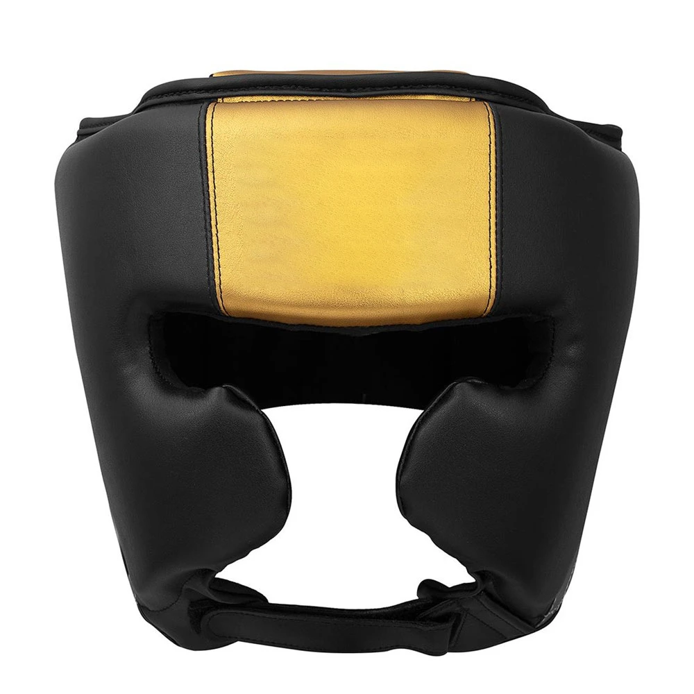 Wholesale Boxing Head Guard Helmet Large Size Red Color Adjustable chin strap closing head gear made of PU Leather For sale