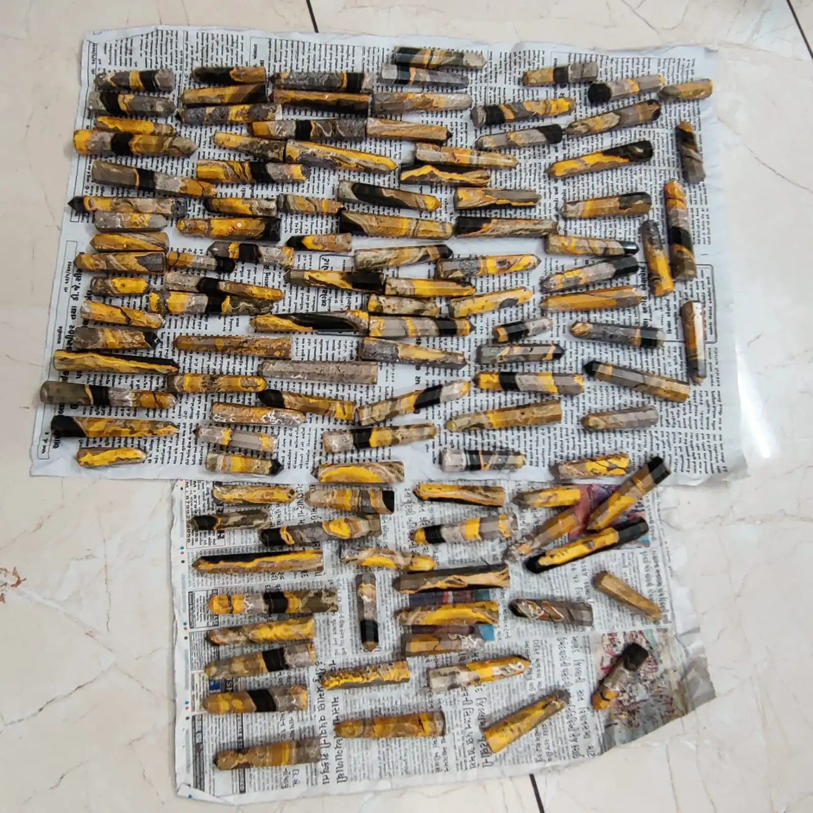 Wholesale High Quality  New Bumble Bee Jasper tower point obelisk wands For Happiness And Positivity Buy From Planet Crystal Exp