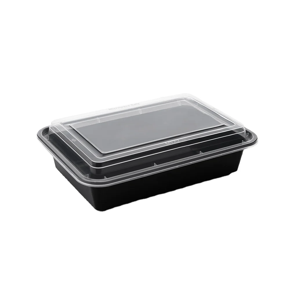 Plastic Package Box Manufacture Cube Rectangular container Microwavable 750 ml with transparent lid at cheap price