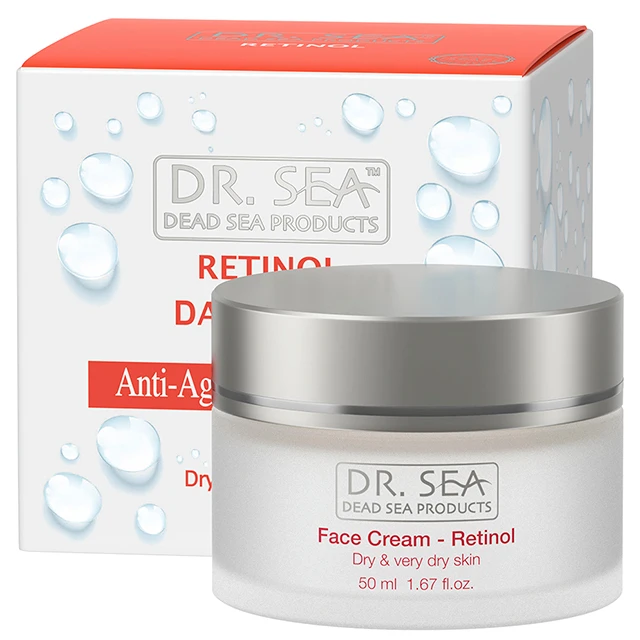 Top quality Face Day Cream for Dry and Very Dry Skin with Retinol by Dr. Sea - Dead Sea Products -Fast Delivery - Made in Israel