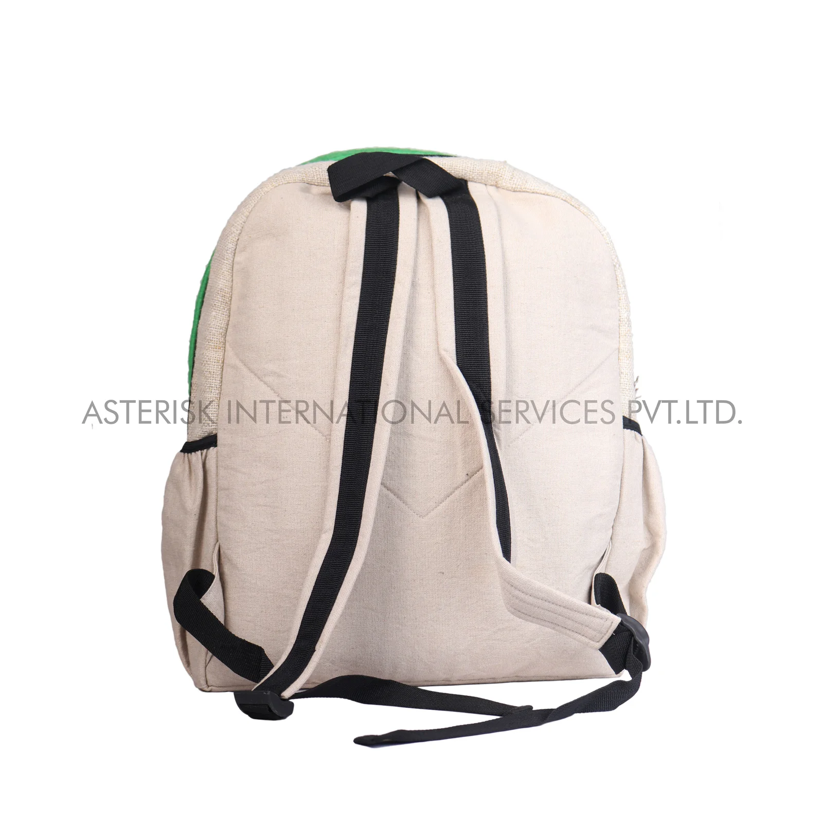 Natural Organic Handmade Hemp Backpack Ecofriendly Shoulder Hemp Bag Green Orange Beige Color Mixed Bag For Wholesale Nepal Made