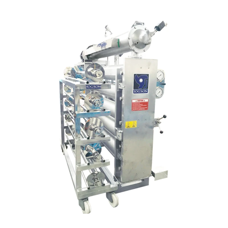 HTHP Horizontal Tubular Dyeing Machine With Double Stage Turbo Pump For Liquor Circulation (In-Out & Out-In) With Inverter Drive