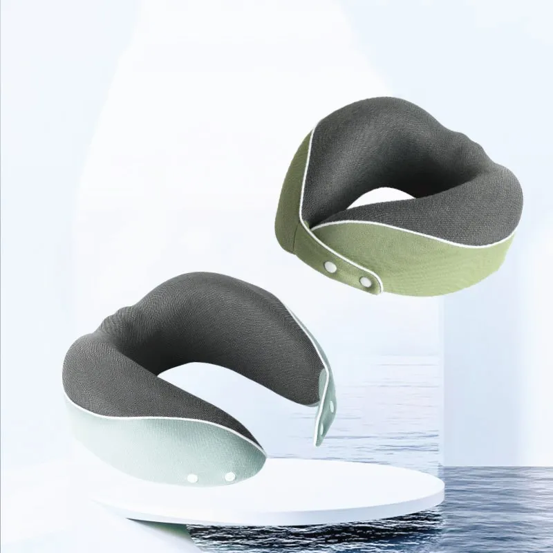 Breathable Cotton Memory Foam U Shape Cervical Neck Pillows for Travel High Quality Multicolor Cotton Fabric Opp Bag Packing