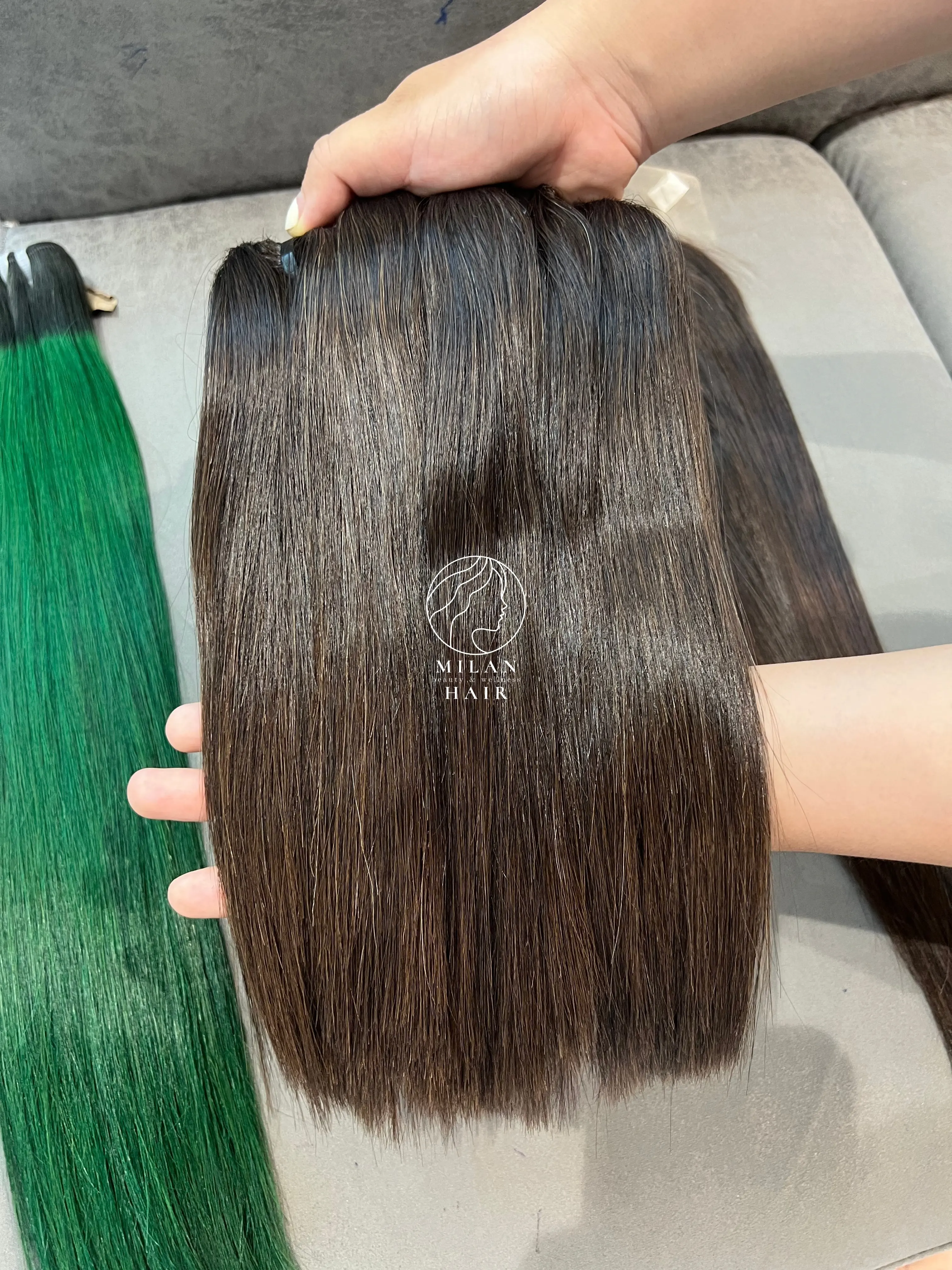Factory price bone straight vietnamese double drawn virgin hair extensions wholesale natural color