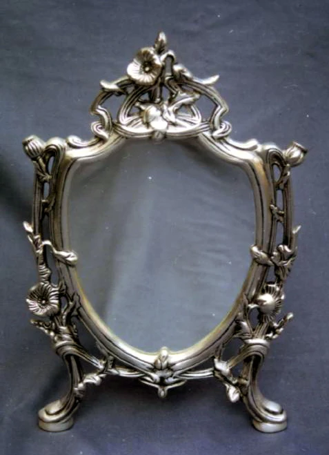 brass mirror frame/good quality polished silver large mirror with black metal frame/aluminum mirror frame MIRROR FRAME for view