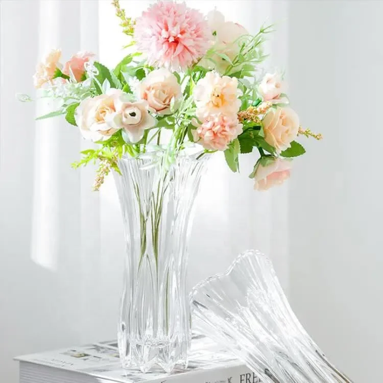 Wholesale Flower Vases Phoenix Tail Shape Thickened Glass for Home Decor glass vase for wedding