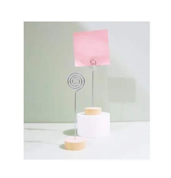 Wood And metal card holder papaya shaped notepads stand customized size and logo best price