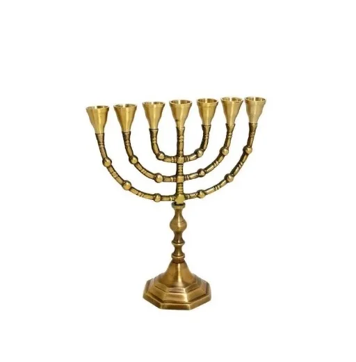 Best Seller Handmade Jewish Candlestick Holder 21 High Menorah Durable Brass Aluminium Home Decor Gifts Chanukah Hanukkah