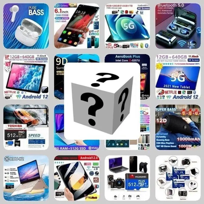 2022New Lucky Mystery Box Blind Box 100% Surprise High-Quality Electronics Christmas Gift Novelty Random Item Mystery Box