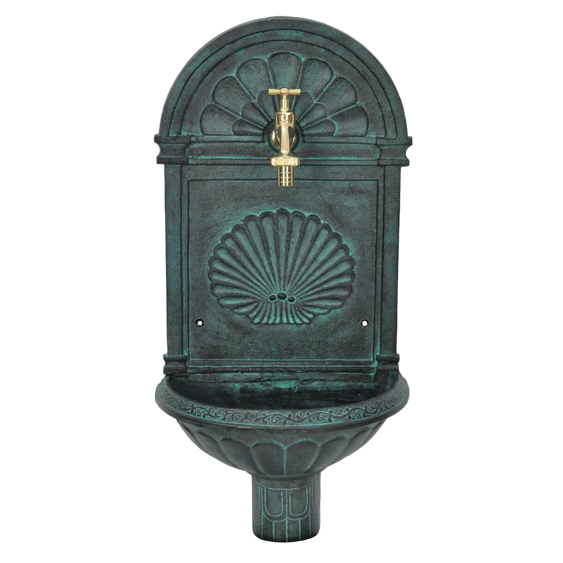Hand Painted European Style Metal Wall Fountain heavy Duty Handcrafted Bulk High Indoor Outdoor Uses Good Quality Wall Fountain