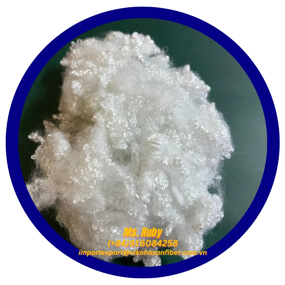GRS Polyester HCS a Grade Staple Fibers Virgin Recycled Spinning Use-for Filling Stuffed Toys Sofa Cushions Vikohasan Supplier