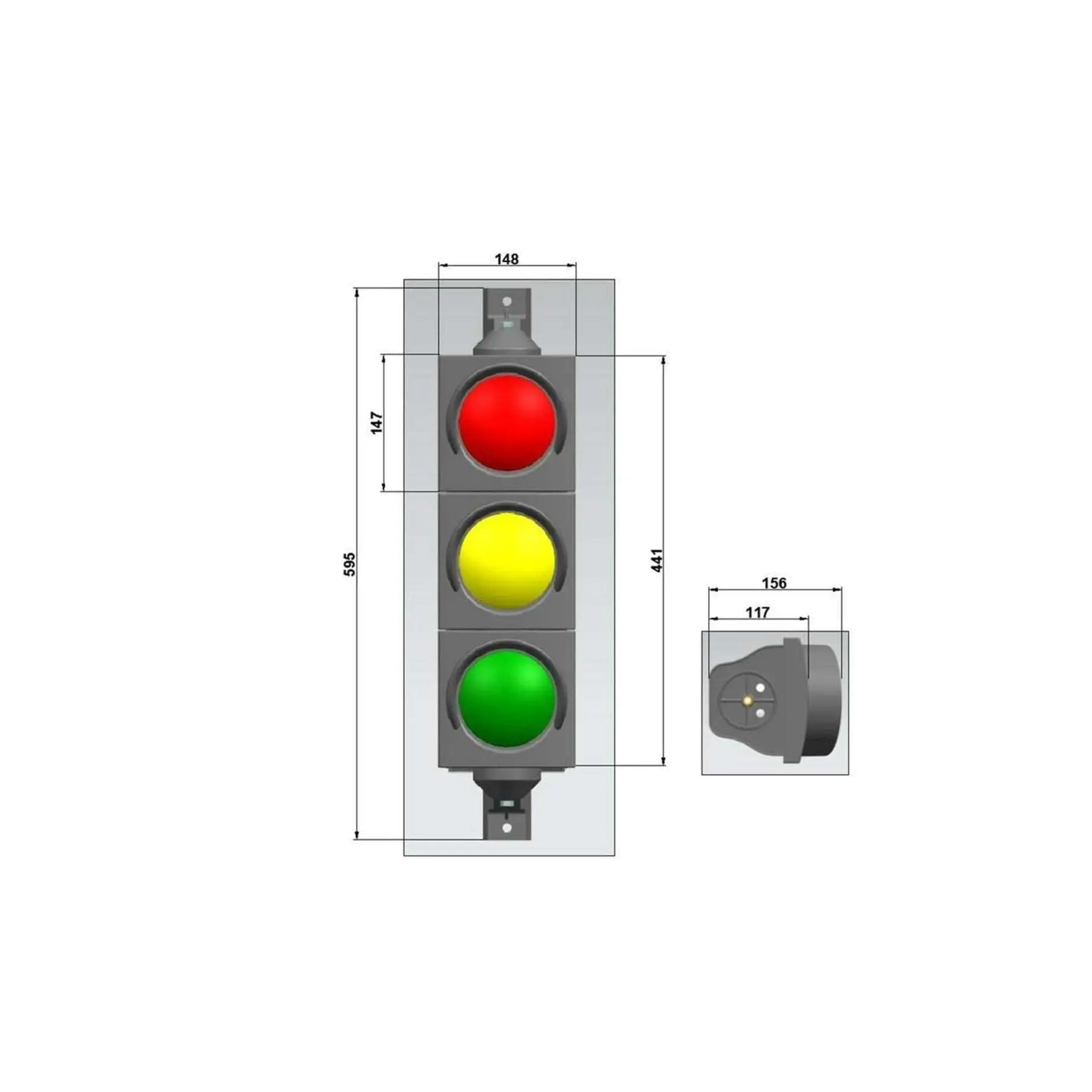 100 mm LED Car Signal Transmitter, Traffic Light