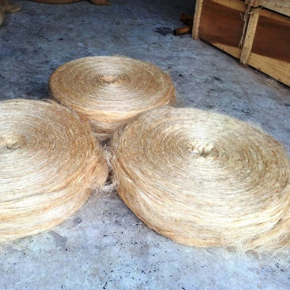100% Pure Natural Jute Fiber Eco-friendly Factory Price Jute Sliver Standard Quality Exported 100% Natural Jute Fiber Sliver