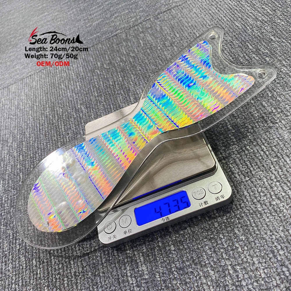 New 8in 9.5in Chrome Sliver Spin Fishing Spinner Trolling Lures Flasher Paddle Fish Shaped Blade Salmon Flasher