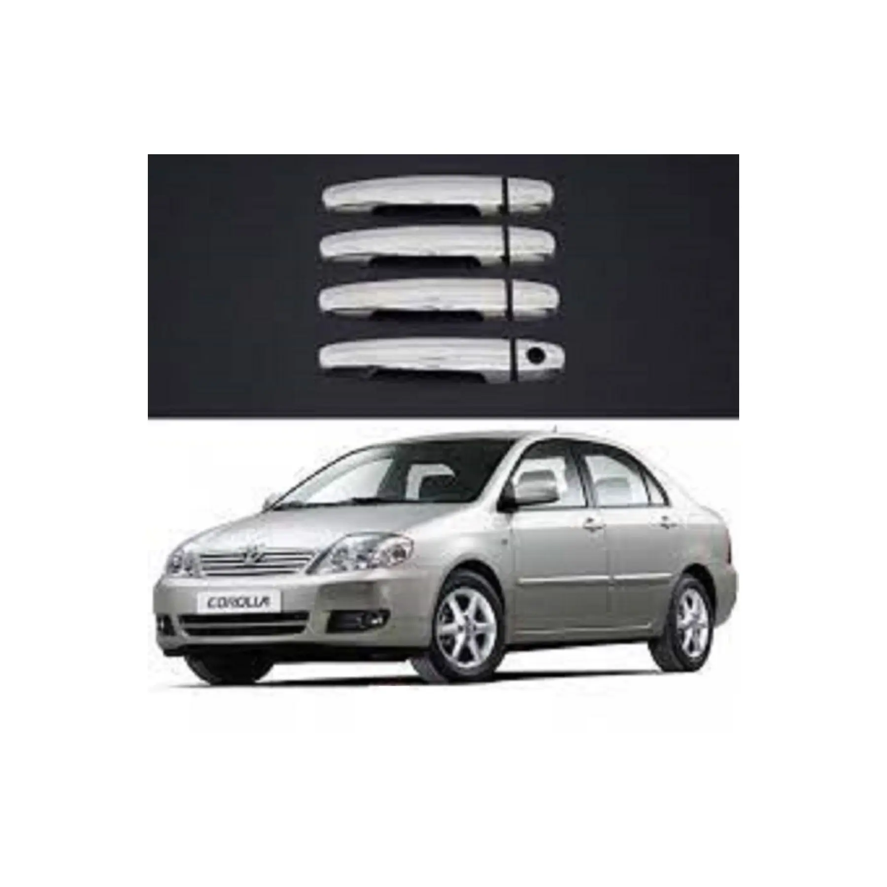 Corolla хромированная дверная ручка 4 дверные 2002-2007
