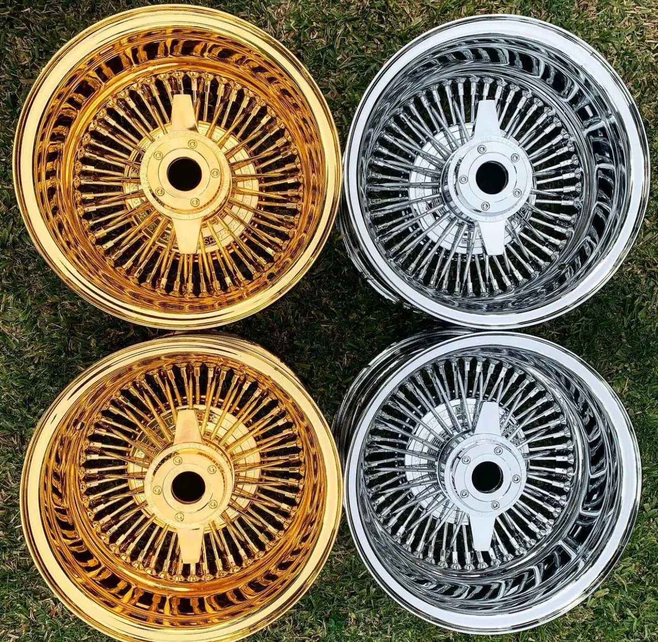 Wheels Alloy Car Wheel Rims Aluminium Alloy Black Silver OEM Customized Color  luxury Chrome wire wheels