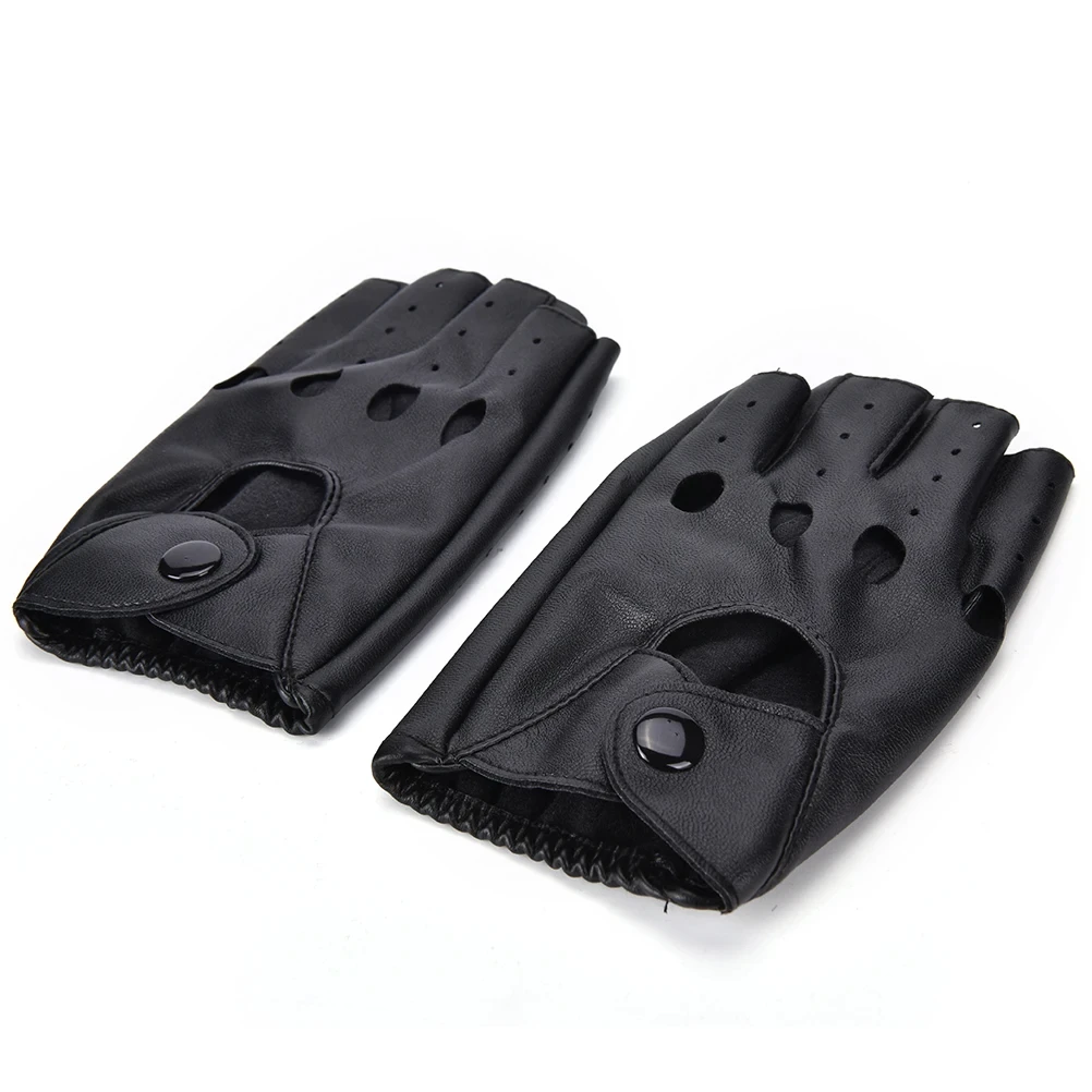 Leather Gloves from Pakistan Men Half Finger Fitness Sports Driving Anti-skid Strong Driving Motorcycle Leather Glove