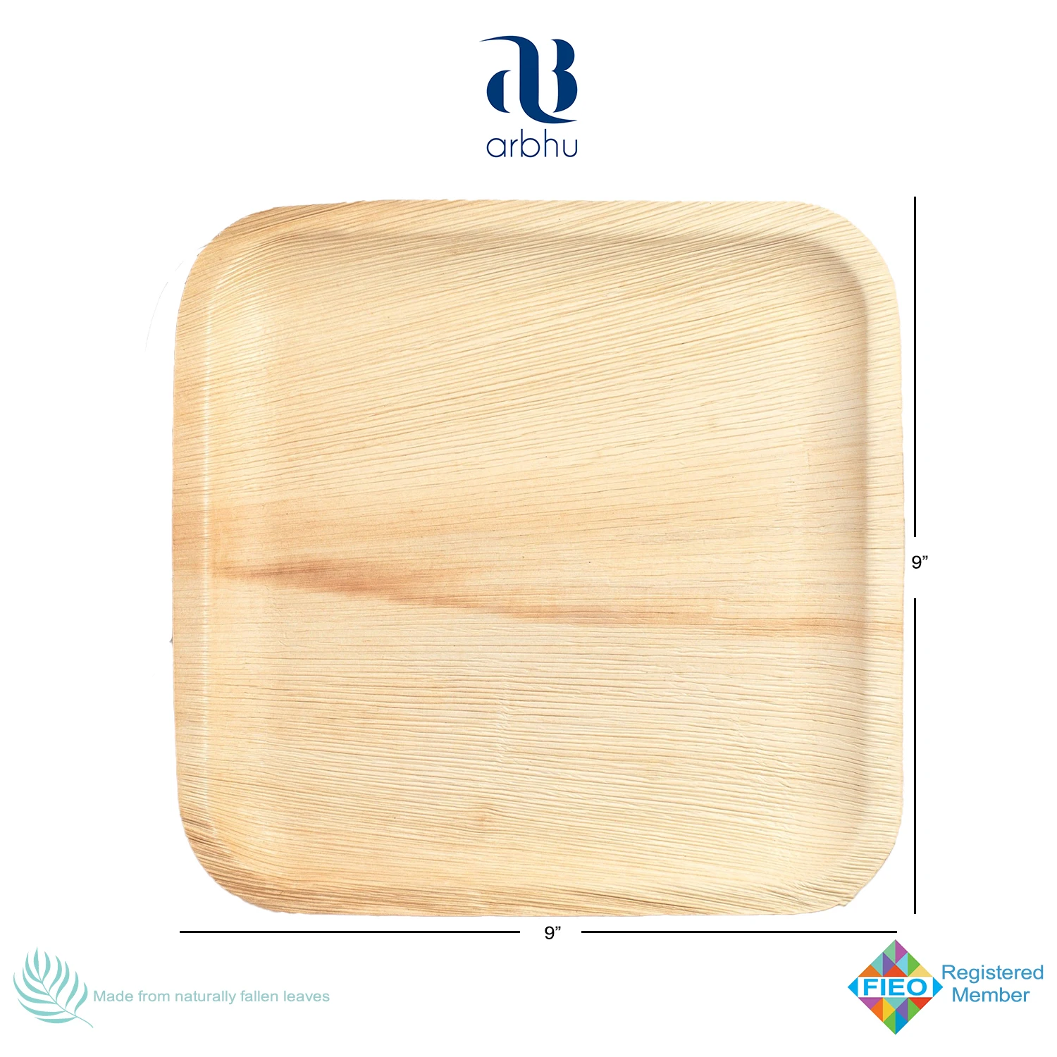 Environment friendly biodegradable disposable natural compostable areca palm leaf bamboo plates