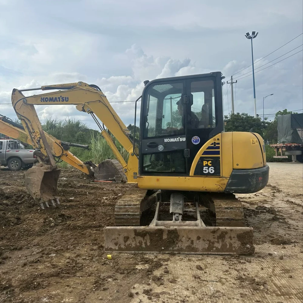 Used Komatsu Excavator PC56 Good Condition Original Design Mini Excavator PC18 PC35 PC60 PC70 5Ton Operating Motor Gearbox PC200