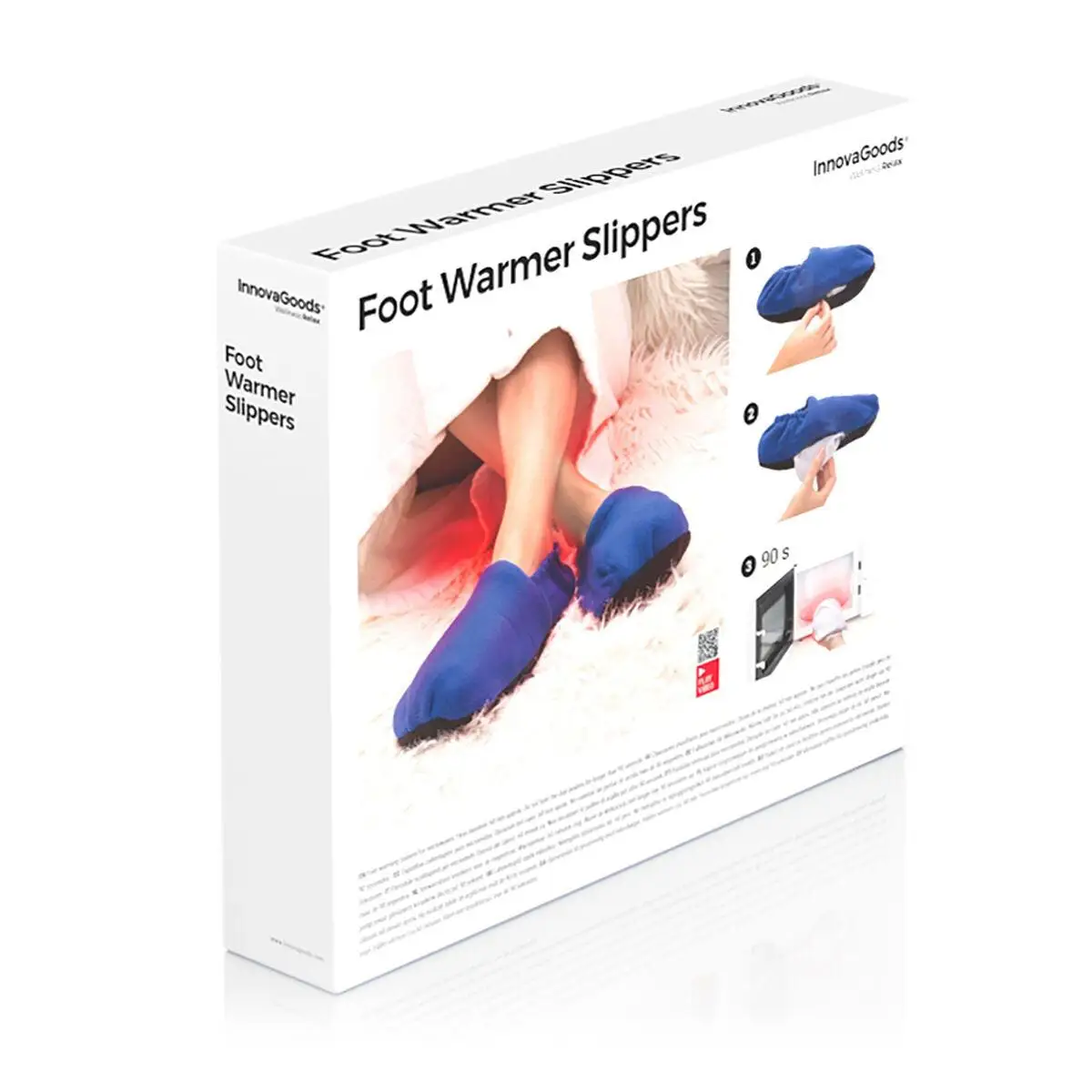 InnovaGoods Microwave Heatable Slippers Blue