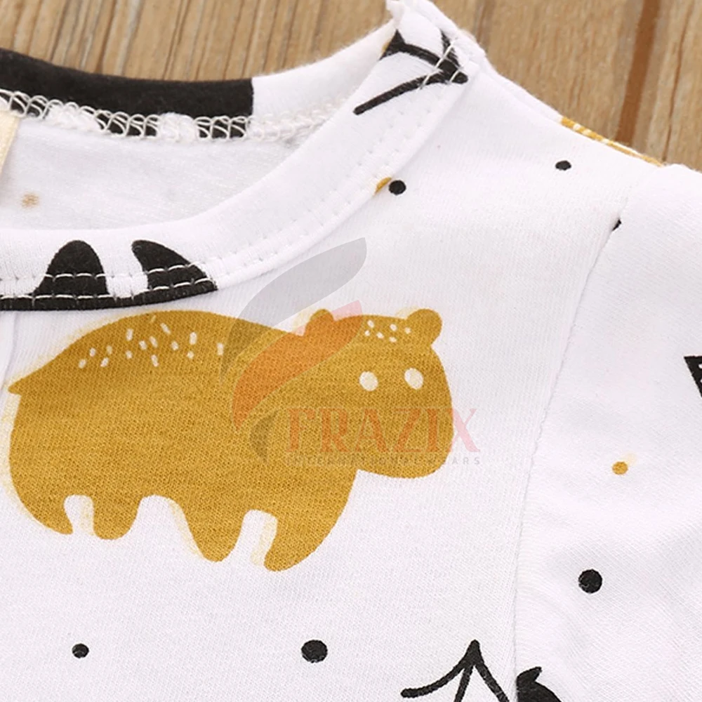 Baby Boy Summer Clothes Short Sleeve Animal Print T-Shirt + Shorts Set 2Pcs