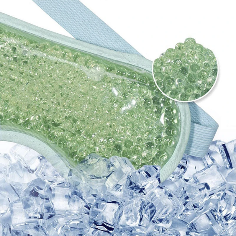 Hot Cold Gel Bead Eye Mask Gel Ice Cool Pack Reusable Therapy Sleep Eyemask Aqua Bead Plush Eye Mask