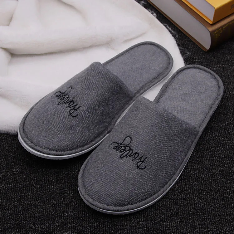 Privilege Hotel Custom Slippers 3 Star Hotel Disposable Custom Soft Velvet Slippers