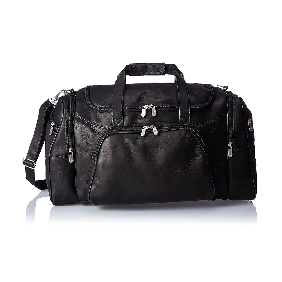 New design custom logo Men Sports Duffel Gym Waterproof Leather Travel Bag With Sport Shoes Bag