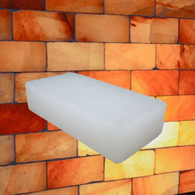 Snow White Rock Salt Bricks Himalayan Rock Salt Block Wholesale Himalayan Wall Panel Salt Bricks & Tiles for Sauna Room SPA