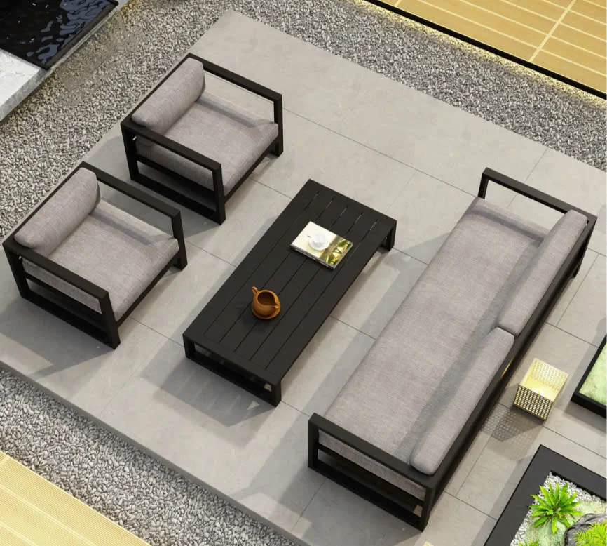 Modern Design Indoor/Outdoor Home Furniture Living Room Sofa Set with Metal Frame for Hotel & Office Use