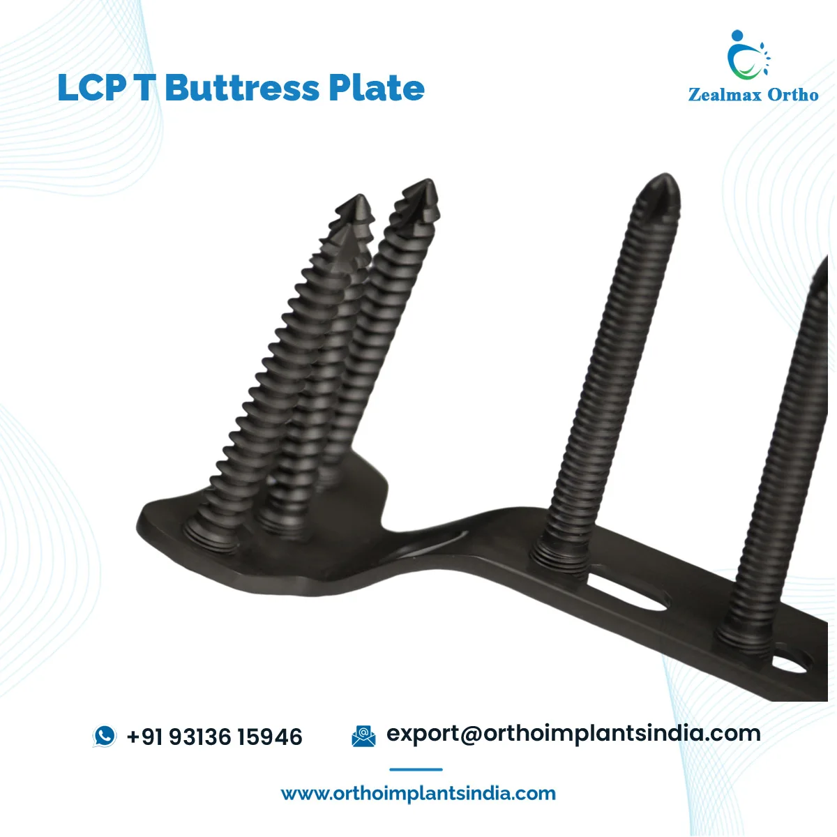 Superior Quality Orthopedic Trauma Implants Titanium Material  LCP T Buttress Plate for Femur Bone Fracture