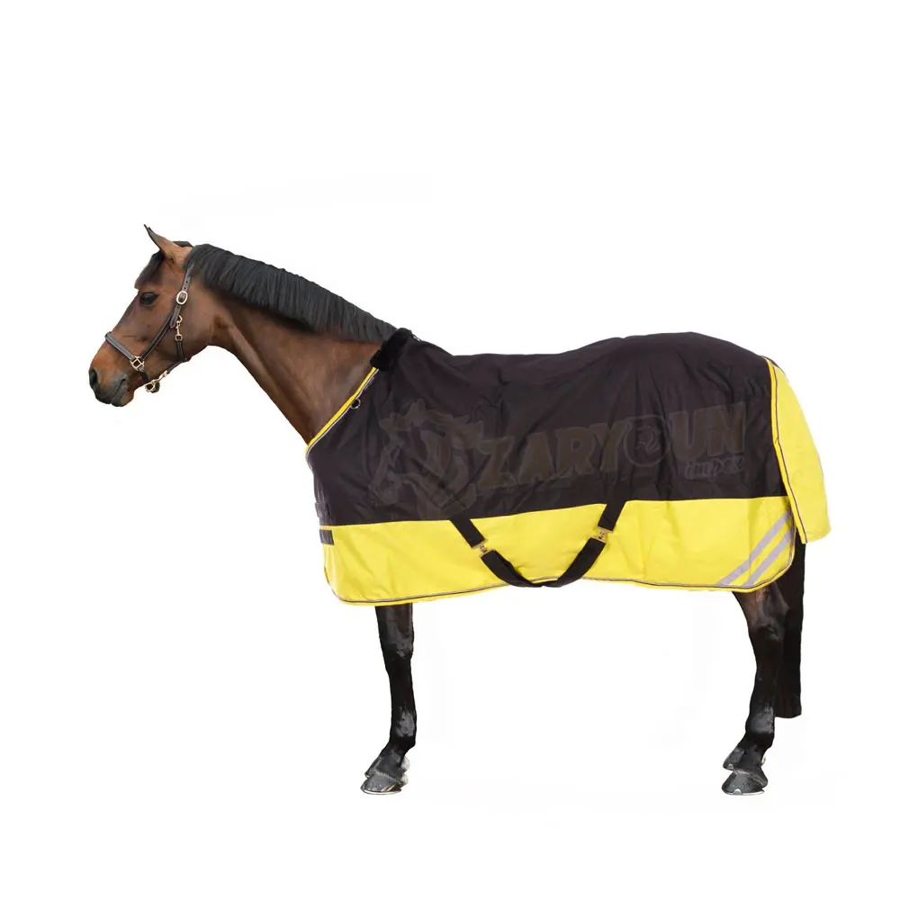 Custom Solid Nylon Polyester Horse Rug Covers Comfortable Durable Waterproof Plain Horse Sheet with Cotton Filling Canvas Shell
