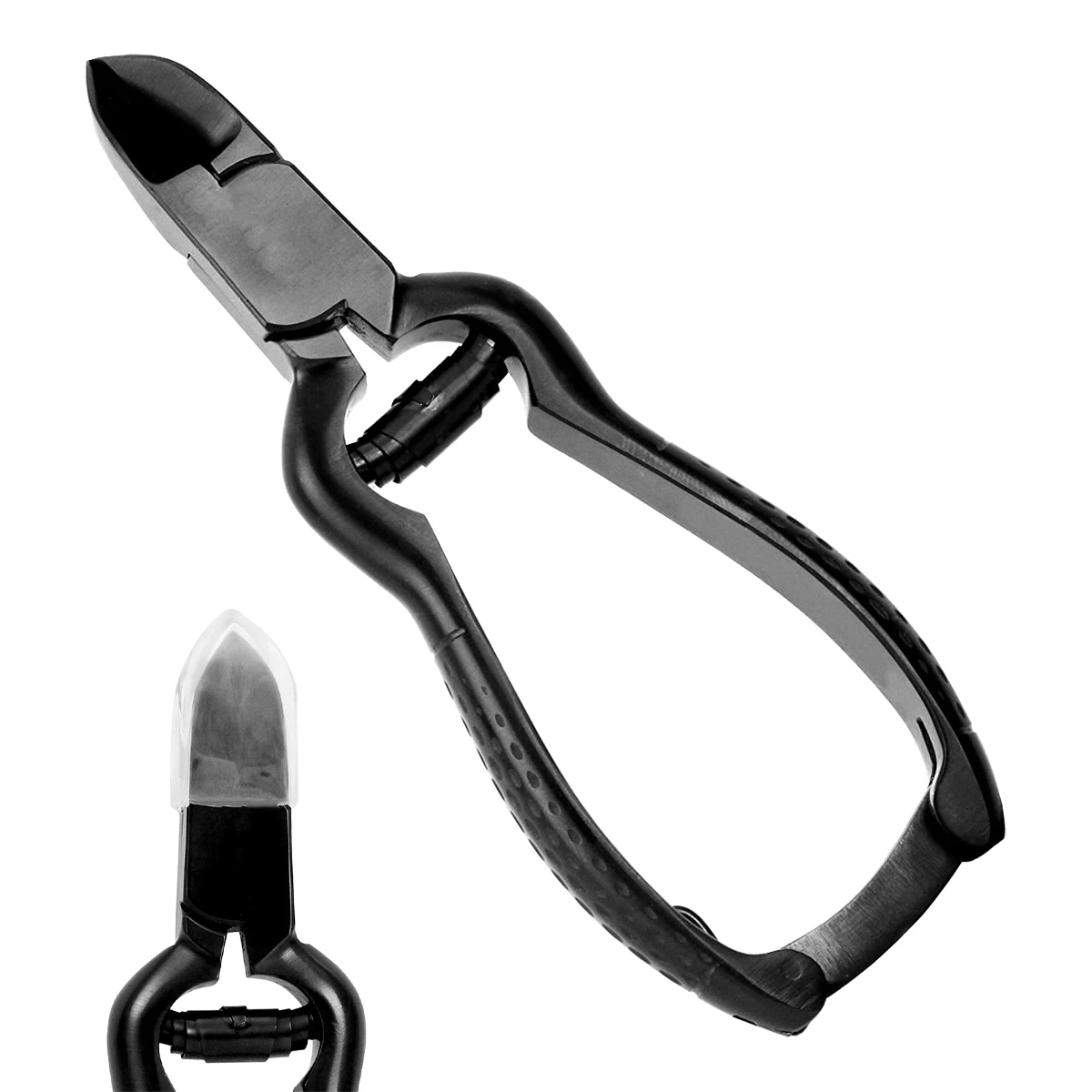 Professional Toenail Clippers for Thick Or Hard Toenails Titanium Plated Stainless Steel Toe Nail Clipper (Black)