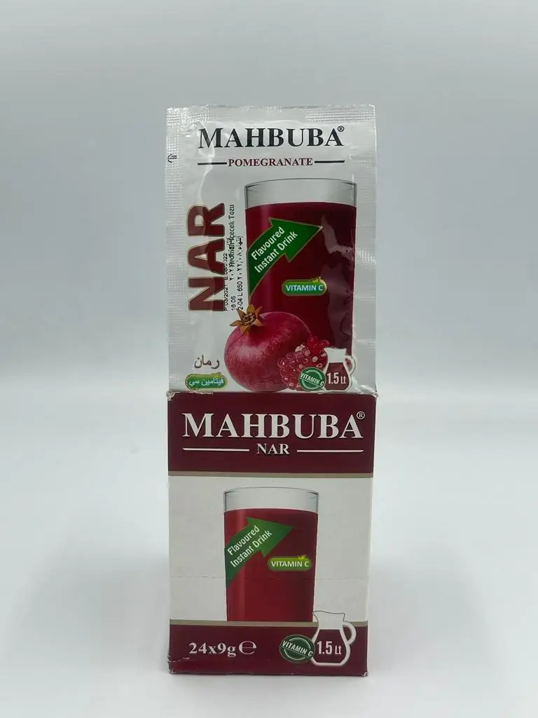 POMEGRANATE Flavoured Instant Drink Powder 9g x 24 pcs x 24 box Good Taste Different Flowers Powder Cold Drink Juice Cold Drink