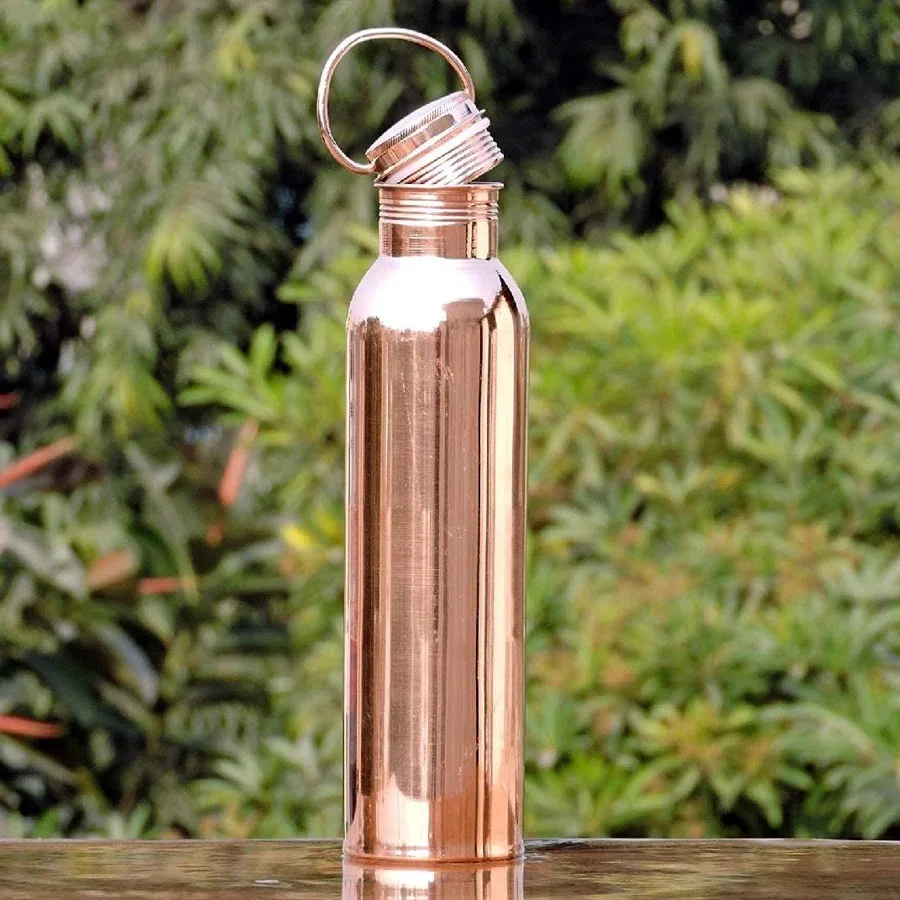 Greatest Hot Selling High Quality Copper Water Bottle With Shining  Stylish Copper Water Bottle Buy From India